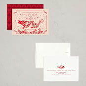 "Lunar Year Dragon" - Lunar New Year Cards in Peace by Vivian Yiwing - Assembled