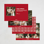 "A Happy New Year to You" - Lunar New Year Cards in Cranberry by Yaling Hou Suzuki - Back of Card Options