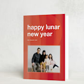 "abstract crescent" - Lunar New Year Cards in Rogue by Jennifer Lew - Folded Card