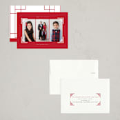 "gilded corners" - Lunar New Year Cards in Crimson by Sejal Banker - Assembled