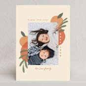 "Mandarin Oranges" - Lunar New Year Cards in Tangerine by Adelyn T. - Front