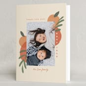 "Mandarin Oranges" - Lunar New Year Cards in Tangerine by Adelyn T. - Folded Card