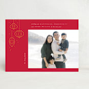 "Festive lanterns" - Lunar New Year Cards in Scarlet by Creo Study - Front