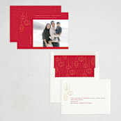 "Festive lanterns" - Lunar New Year Cards in Scarlet by Creo Study - Assembled