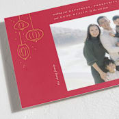 "Festive lanterns" - Lunar New Year Cards in Scarlet by Creo Study - Detail