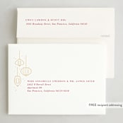 "Festive lanterns" - Lunar New Year Cards in Scarlet by Creo Study - FREE Recipient Addressing