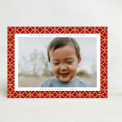 "Shimmering" - Lunar New Year Cards in Crimson by Emily Sabol Goss - Front