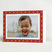 "Shimmering" - Lunar New Year Cards in Crimson by Emily Sabol Goss - Folded Card