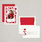 "Lanterns and Dragons" - Lunar New Year Cards in Cherry by Penny Eversole - Assembled