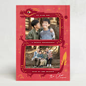 "Dragon wishes" - Lunar New Year Cards in Firecracker by Leia Matt - Front