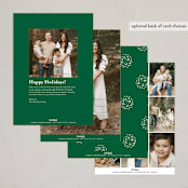 "New Year Snake" - Lunar New Year Cards in Emerald by Ani Somi - Back of Card Options
