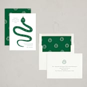 "New Year Snake" - Lunar New Year Cards in Emerald by Ani Somi - Assembled