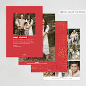 "Lunar Fireworks" - Lunar New Year Cards in Firecracker by Ani Somi - Back of Card Options