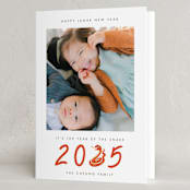 "Chinese Dragon Year" - Lunar New Year Cards in Kumquat by Vivian Yiwing - Folded Card