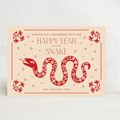 "Lunar Year Dragon" - Lunar New Year Cards in Ruby by Vivian Yiwing - Front