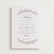 "Arches of Wheat" - Letterpress Wedding Invitations in Graphite | Dove Grey by Hooray Creative - Front