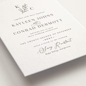 "creme au beurre" - Letterpress Wedding Invitations in Moss by chocomocacino - Detail