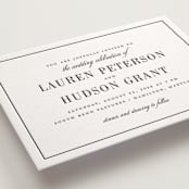 "Timeless" - Letterpress Wedding Invitations in Soft Black by Jessica Williams - Detail