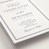 "Starboard" - Letterpress Wedding Invitations in Lapis by Pixel and Hank - Detail