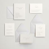 "Essence" - Letterpress Wedding Invitations in Ash by Jennifer Postorino - Invitation Suite