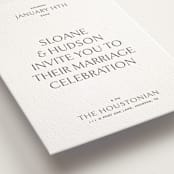 "Elegant" - Letterpress Wedding Invitations in Mist by Kelsey Walker - Detail