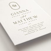 "Gianna" - Letterpress Wedding Invitations in Gianna by Kristie Kern - Detail