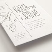 "Sidebar" - Letterpress Wedding Invitations in Ash by Everett Paper Goods - Detail