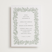 "Lovely Leaves" - Letterpress Wedding Invitations in Lovely Leaves by Jessie Steury - Front
