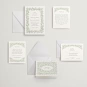 "Lovely Leaves" - Letterpress Wedding Invitations in Lovely Leaves by Jessie Steury - Invitation Suite