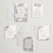 "Wedding Press" - Letterpress Wedding Invitations in Graphite by Chris Griffith - Invitation Suite