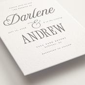 "Icon" - Letterpress Wedding Invitations in Gravel by Vera Lim - Detail