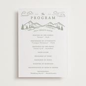 "On The Horizon" - Letterpress Wedding Programs in Mint by Paper Sun Studio - Front
