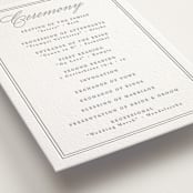 "Monogrammed eternity" - Letterpress Wedding Programs in Monogrammed Eternity by Creo Study - Detail
