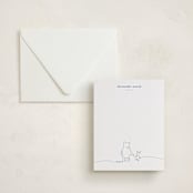 "A Simple Stroll | Winnie The Pooh" - Personalized Stationery Cards in Royal by Britt Mills - Assembled