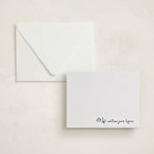 "little wildflower" - Personalized Stationery Cards in Lapis by Kelly Watkins - Assembled