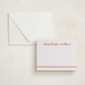 "Graphic two-tone name" - Personalized Stationery Cards in Faux Gold by Ester Bernaldo de Quiros - Assembled