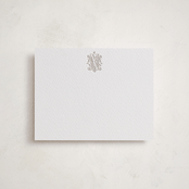 "Classically" - Personalized Stationery Cards in Dove Grey by Jenna Holcomb - Front