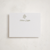 "Sketched Foliage" - Personalized Stationery Cards in Nude by Susan Zinader - Front