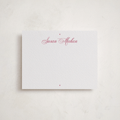 "Delicate" - Personalized Stationery Cards in Azalea Pink by Blustery August - Front