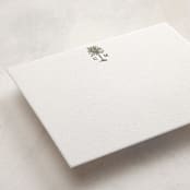 "Tropical" - Personalized Stationery Cards in Moss by Bethan - Detail