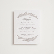 "Arches of Wheat" - Letterpress Reception Cards by Hooray Creative - Front