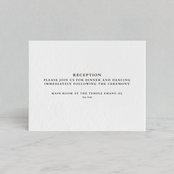 "Notable" - Letterpress Reception Cards in Soft Black by Olivia Raufman - Front