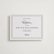 "First impression" - Letterpress Reception Cards in Soft Black by Kimberly FitzSimons - Front