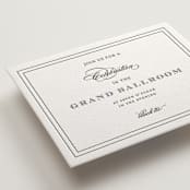 "First impression" - Letterpress Reception Cards in Soft Black by Kimberly FitzSimons - Detail