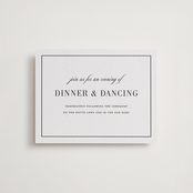 "Timeless" - Letterpress Reception Cards in Soft Black by Jessica Williams - Front
