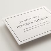 "Timeless" - Letterpress Reception Cards in Soft Black by Jessica Williams - Detail