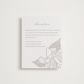 "Botanical Garden" - Letterpress Reception Cards in Dove Grey | Blind Deboss by Kaydi Bishop - Front