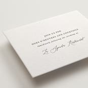 "Lovely Script" - Letterpress Reception Cards in Soft Black by Lori Wemple - Detail
