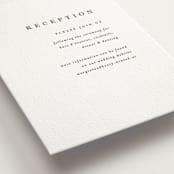 "Trio" - Letterpress Reception Cards in Soft Black by Pixel and Hank - Detail
