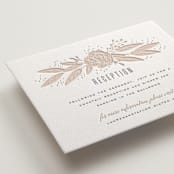"Rose" - Letterpress Reception Cards in Soft Black | Latte by Leah Bisch - Detail